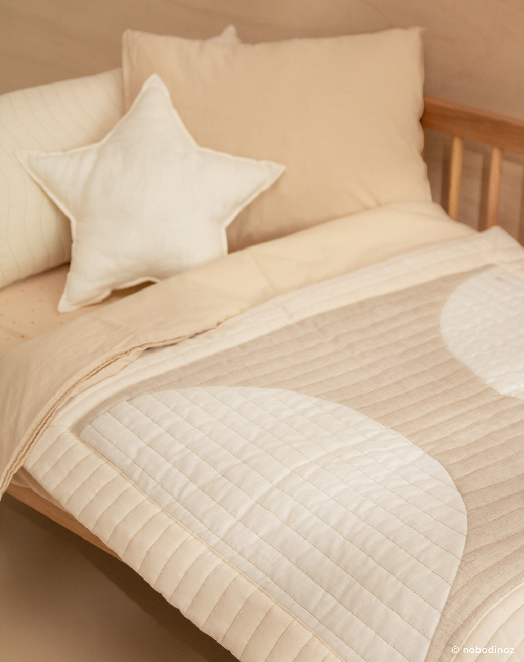 Plaid matelassé moon en lin français