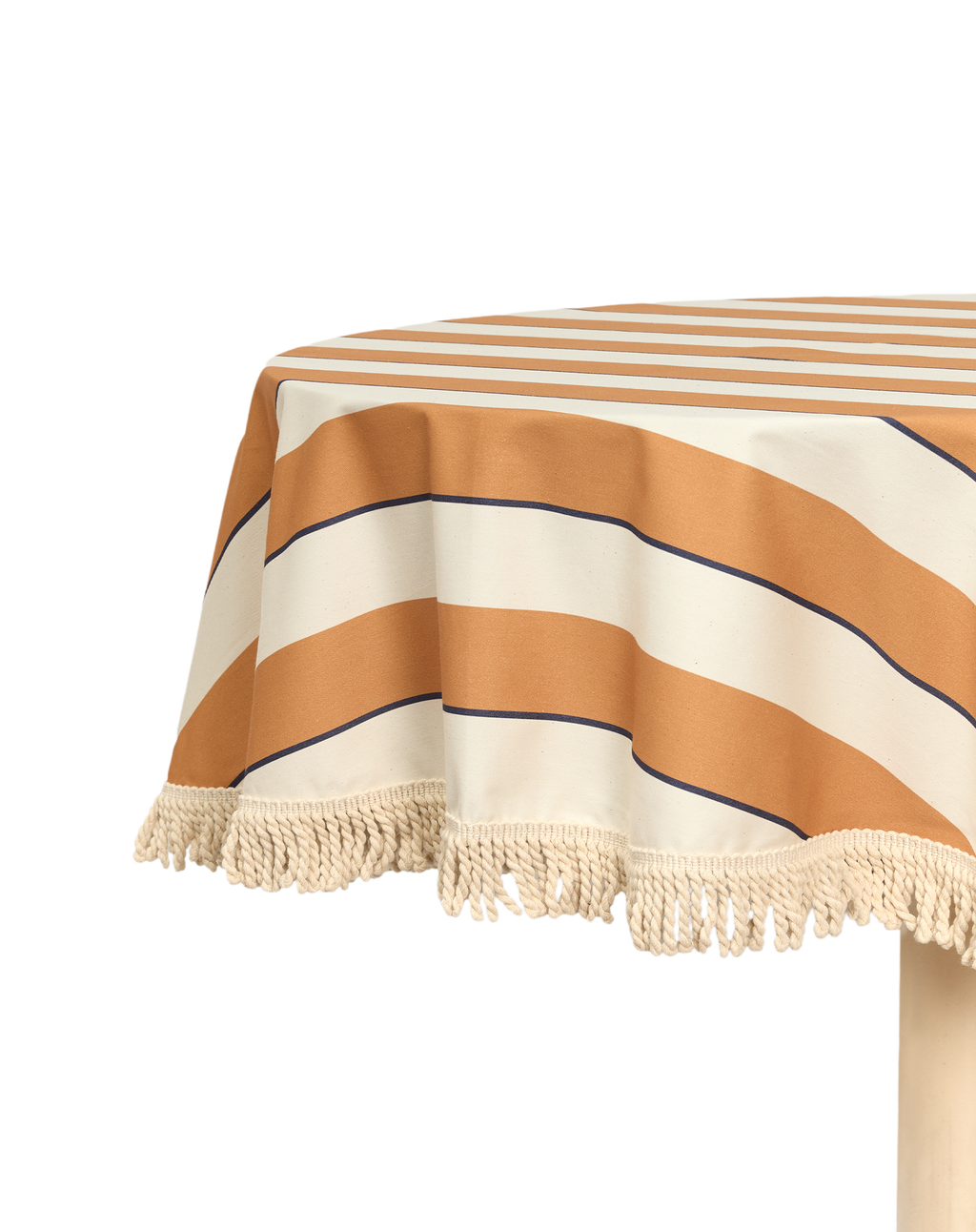 Nappe ronde avec franges 160 cm