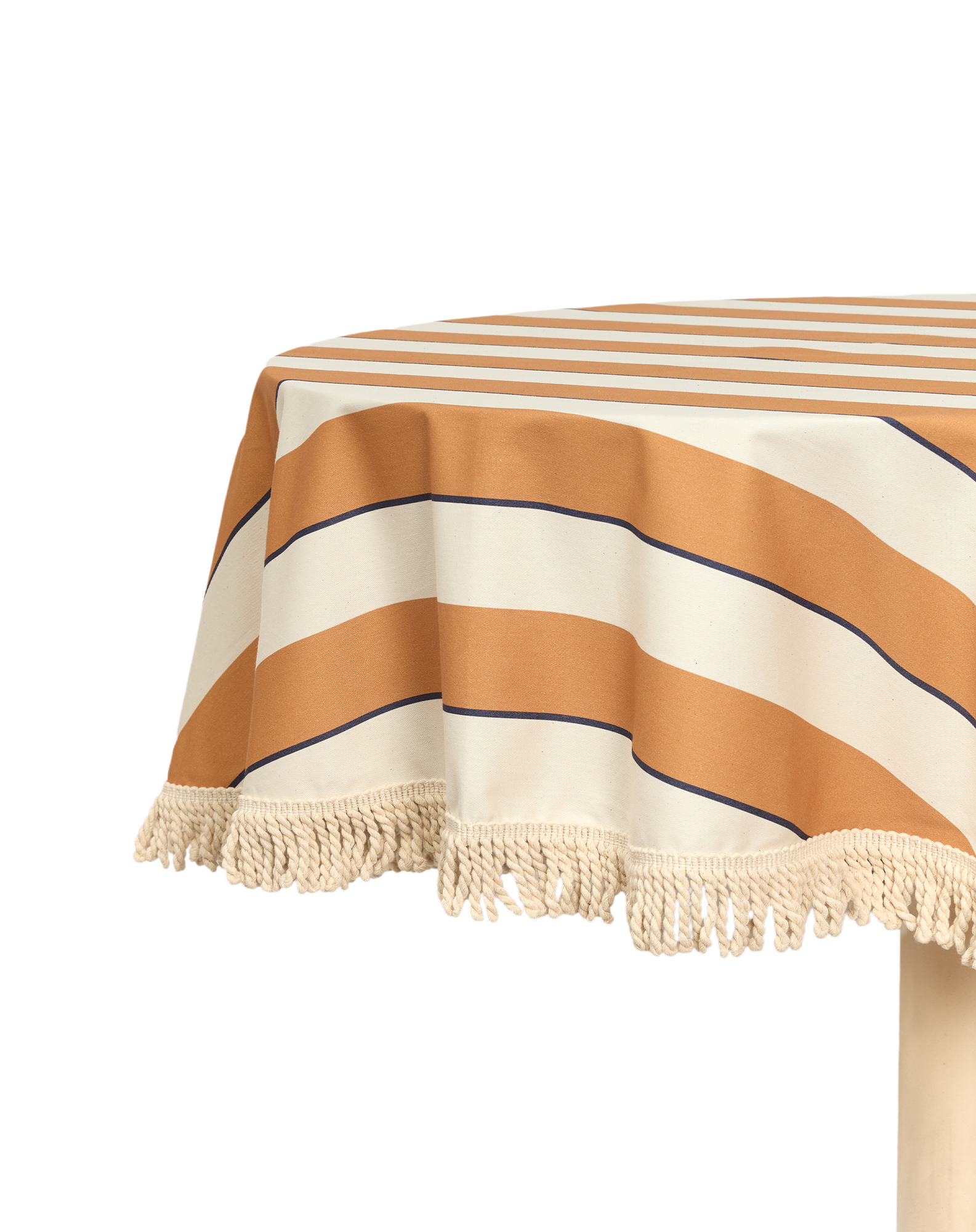 Nappe ronde avec franges 160 cm