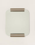 Brushed stainless steel Roll mirror