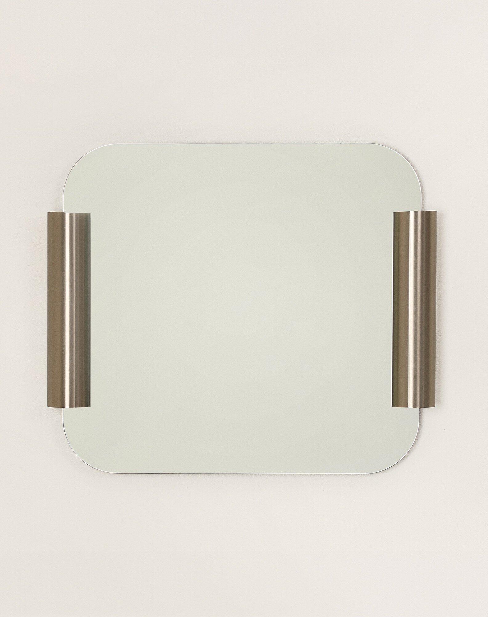 Brushed stainless steel Roll mirror