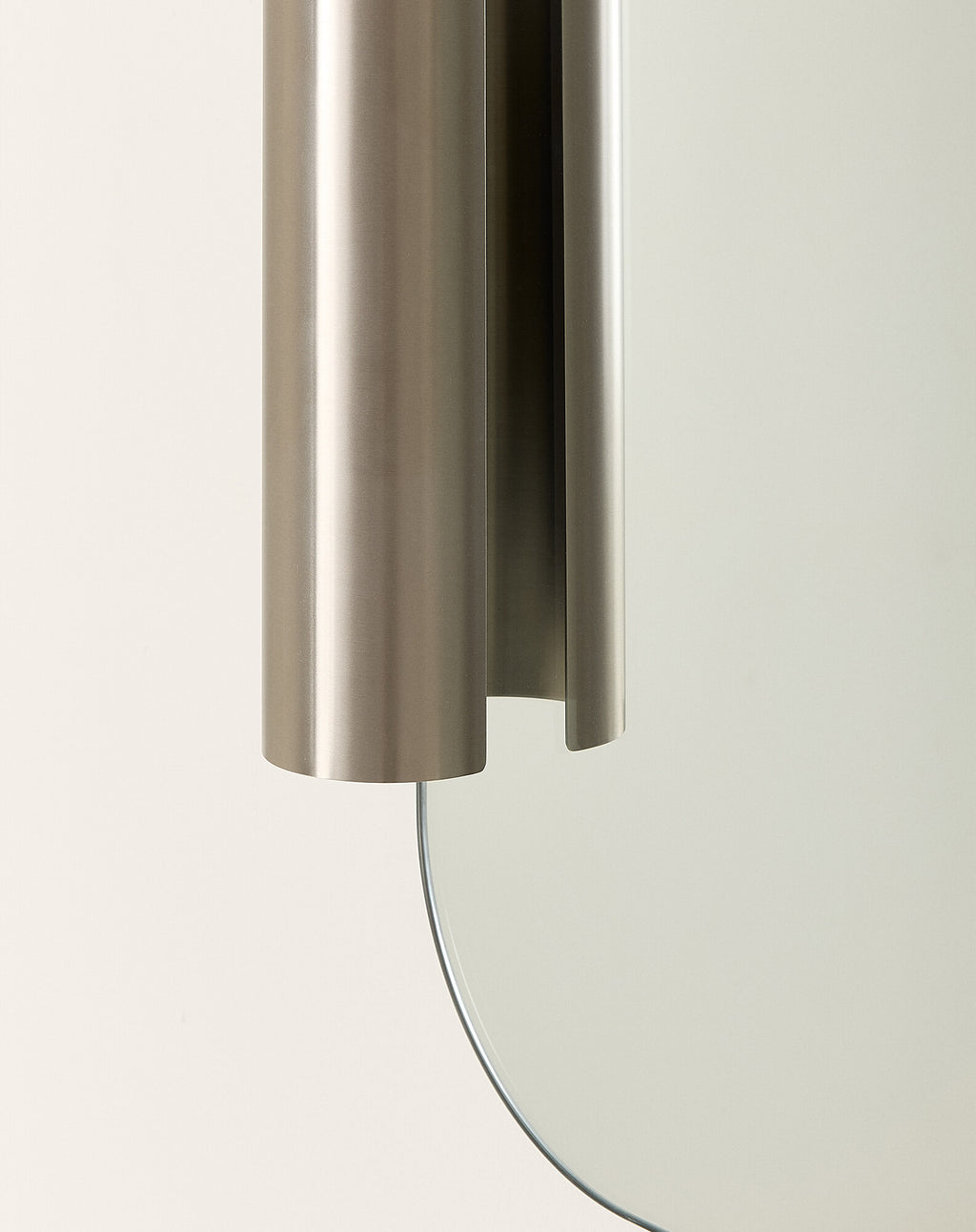 Brushed stainless steel Roll mirror