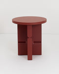 Tabouret et table d'appoint en bois peint noon