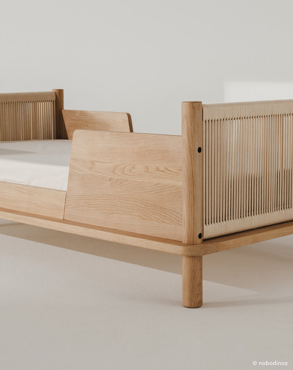Conjunto de cama junior de roble macizo + 2 barreras de seguridad Latitude