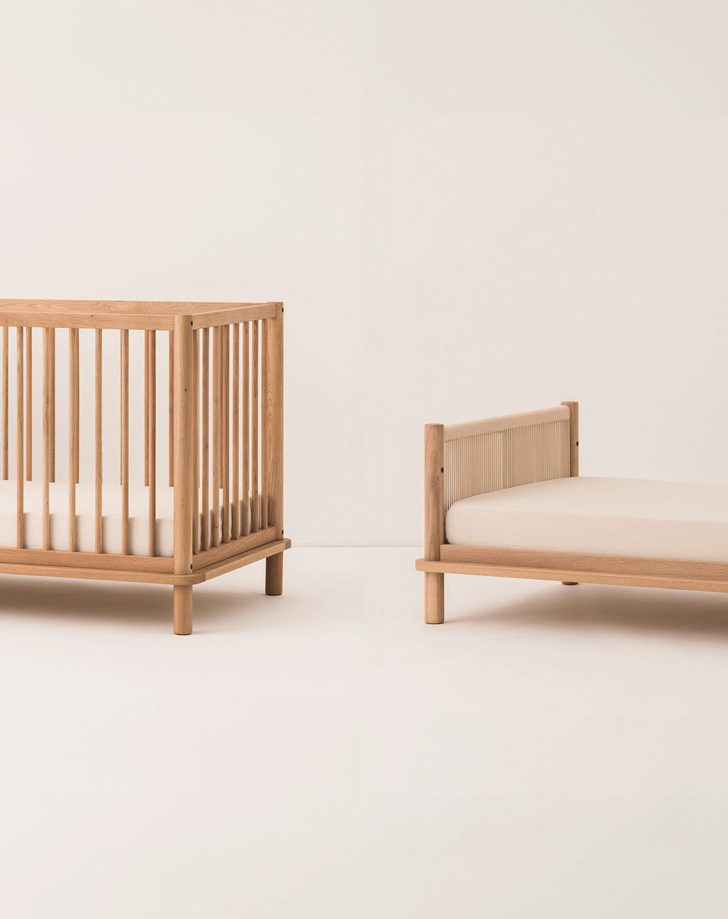 Ensemble lit bébé + extension lit junior - chêne massif Latitude