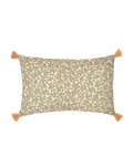 Tassel rectangular cushion in washed double muslin Wabi-Sabi