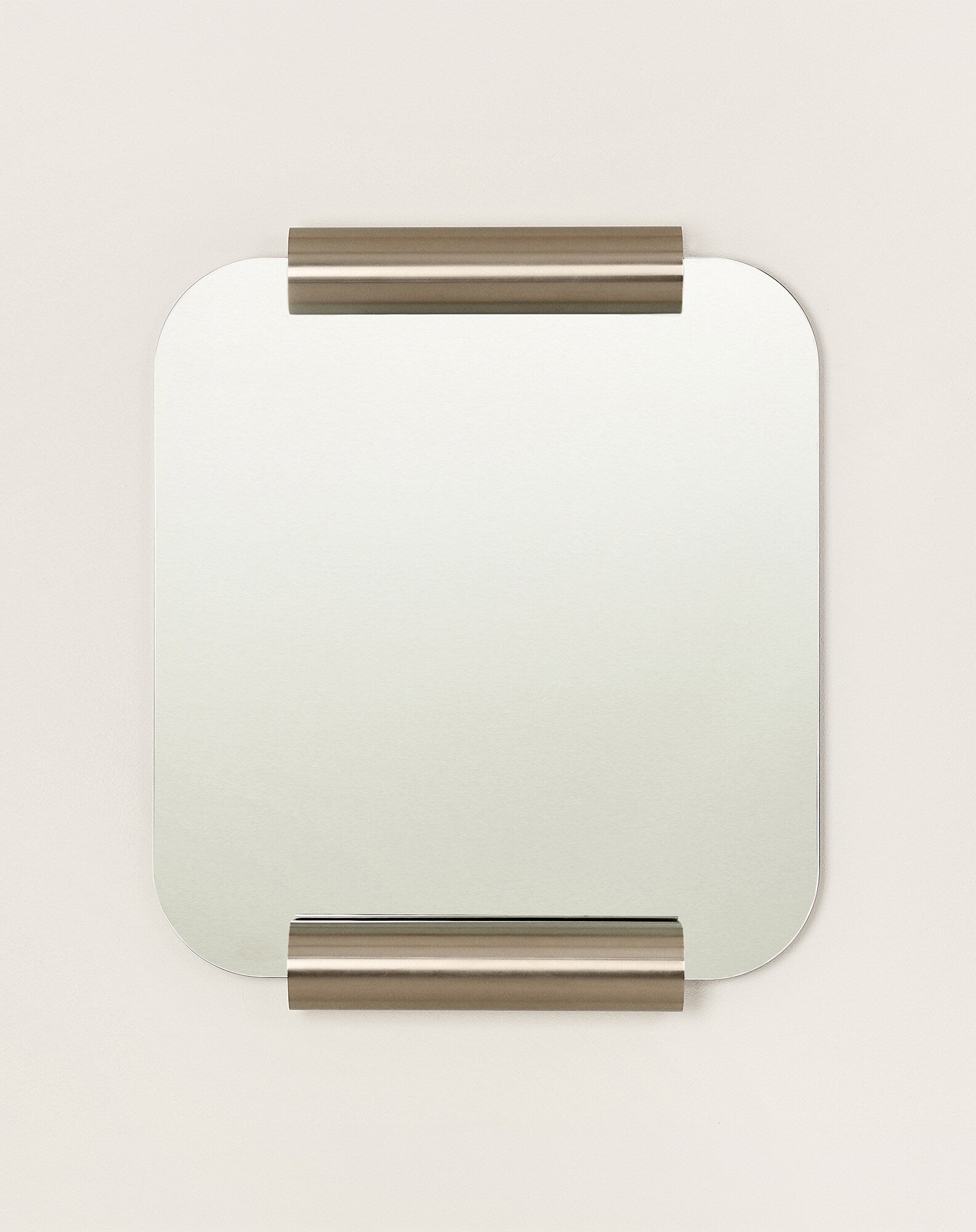 Brushed stainless steel Roll mirror