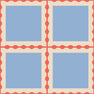 Mosaïque bleue corail