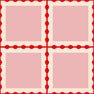 Mosaïque rouge et rose